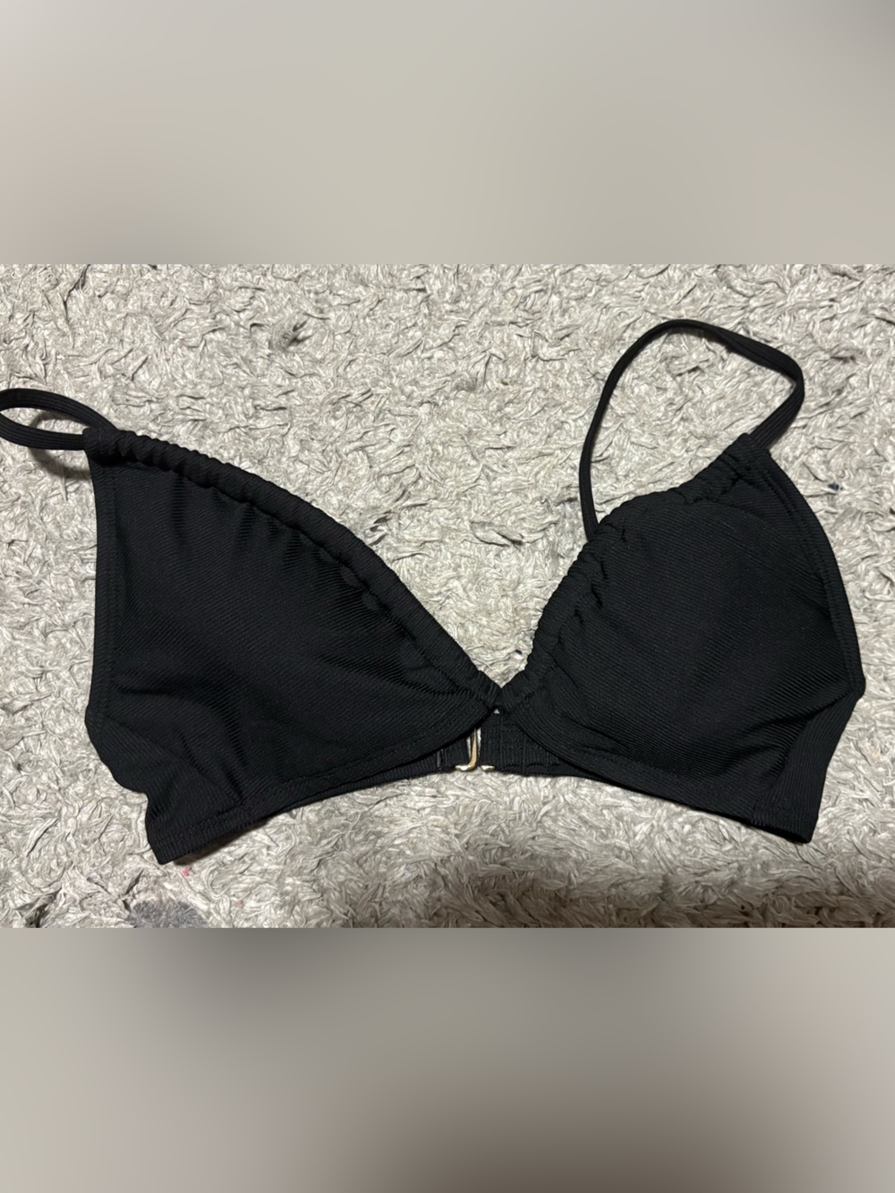 Shade & Shore Green Ruched Bikini Top Size XS Adjustable Straps